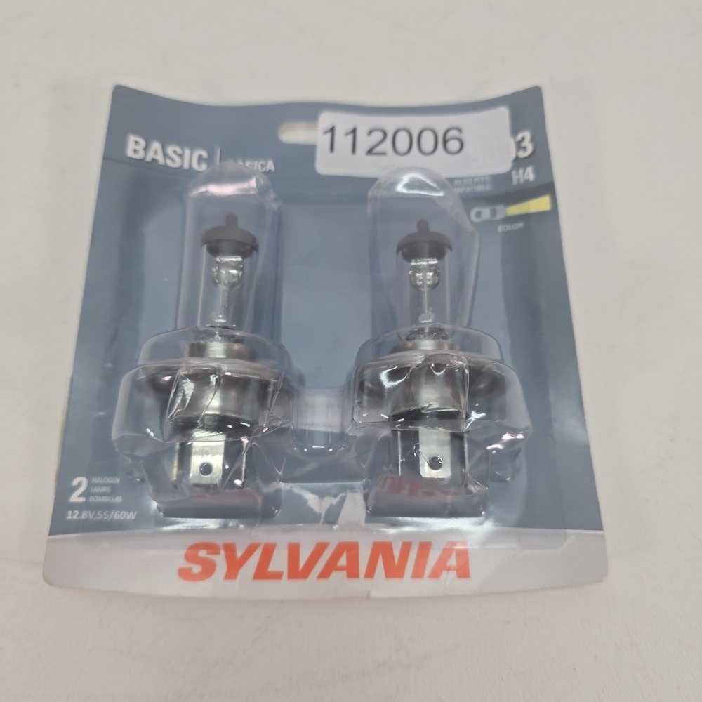 Sylvania Basic 9003 HB2 H4 60/55W /Two Bulbs Head Light Dual Beam Replacement
